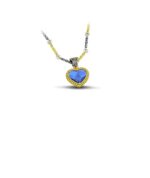 Κολιέ μονόπετρο-καρδιά - Image 2